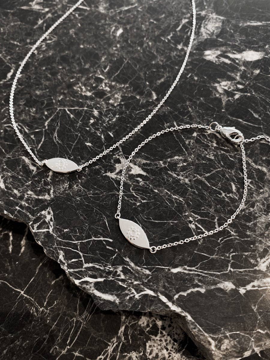 Evil Eye Sterling Silver Plated Bracelet