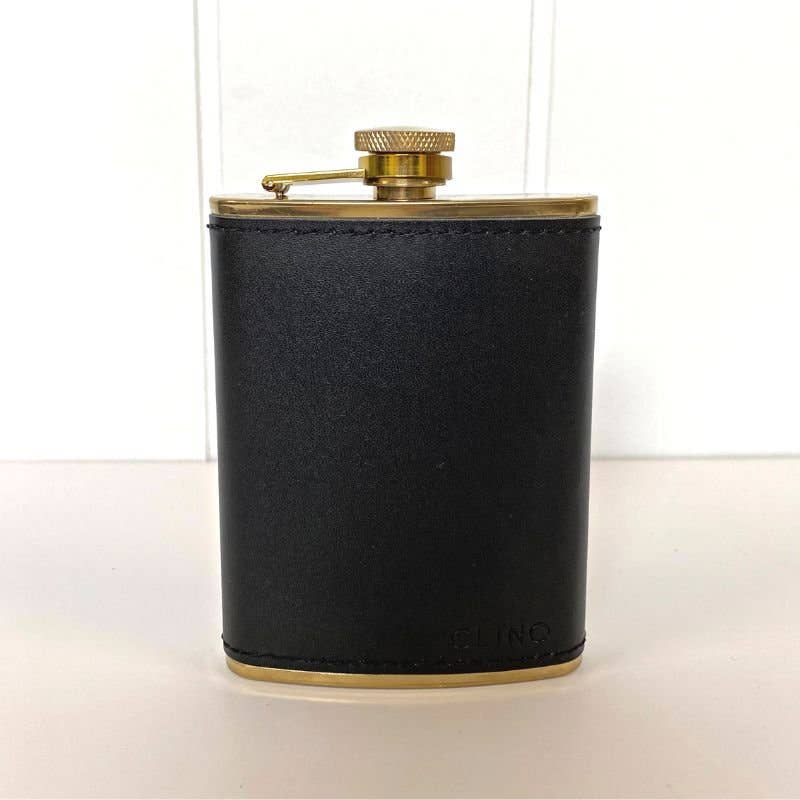 Brass and Leather Hip Flask