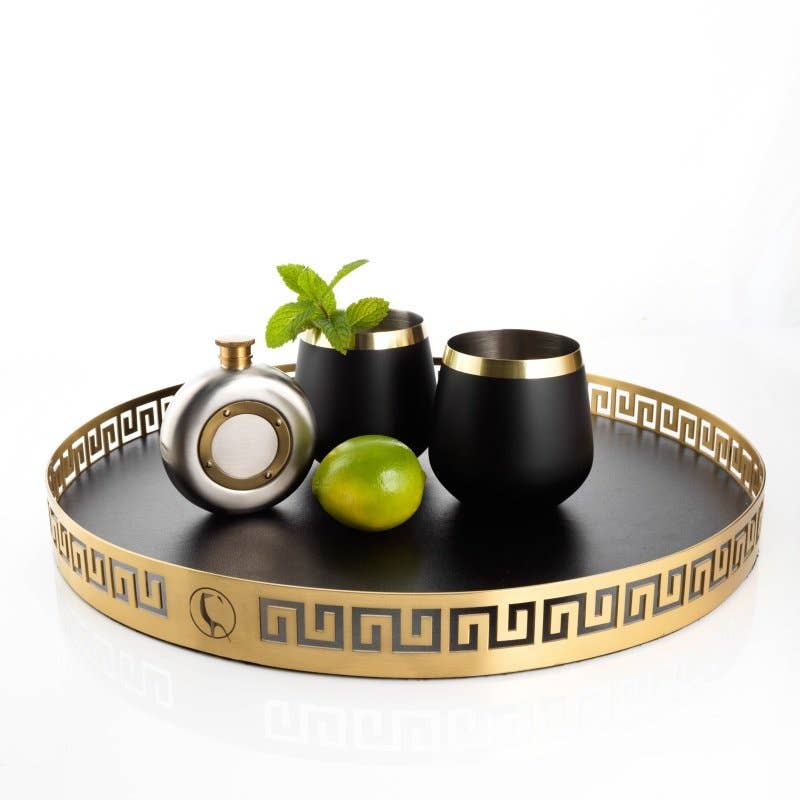 Brass & Leather Tray