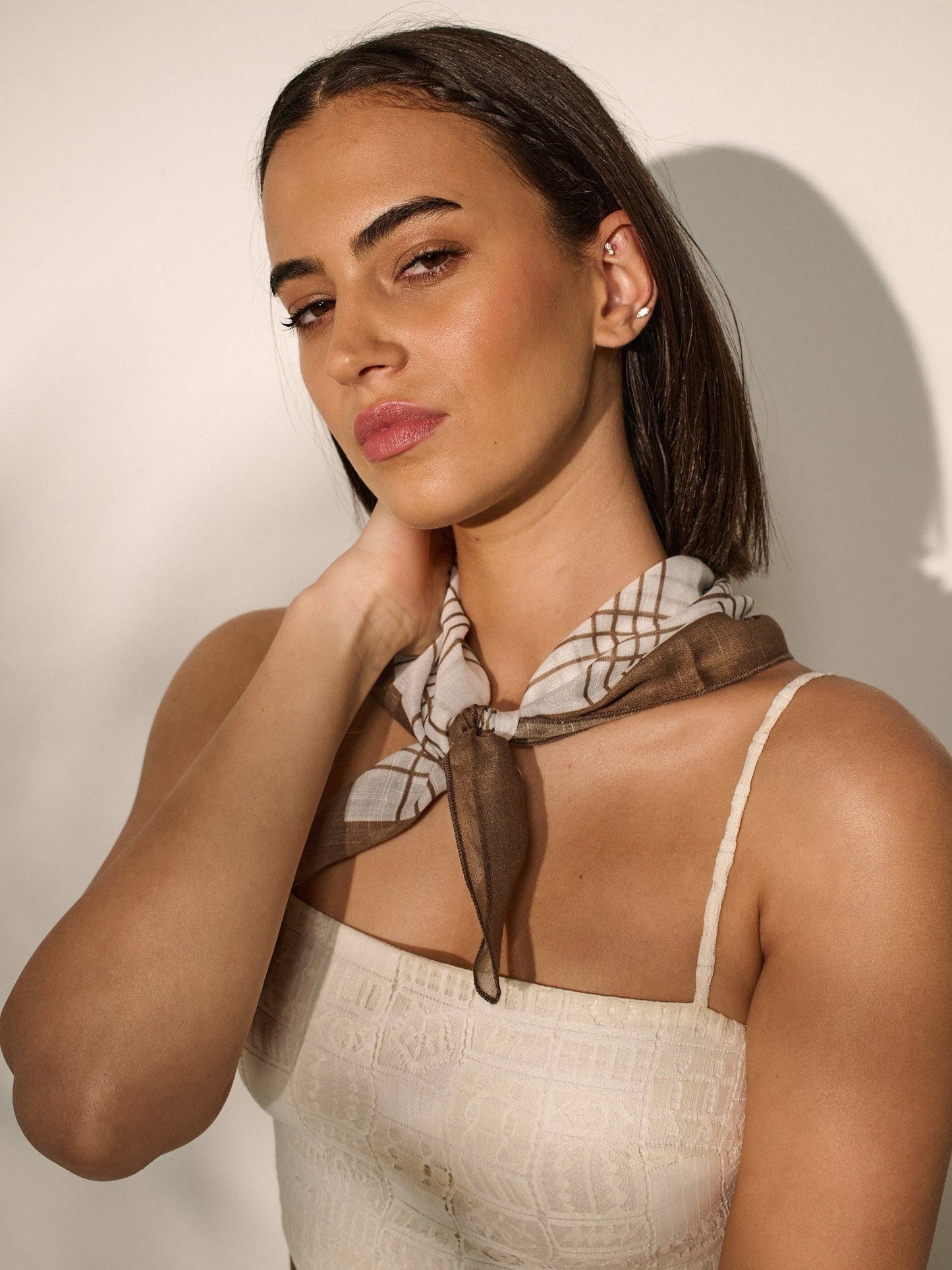 Classic Checkered Print Bandana