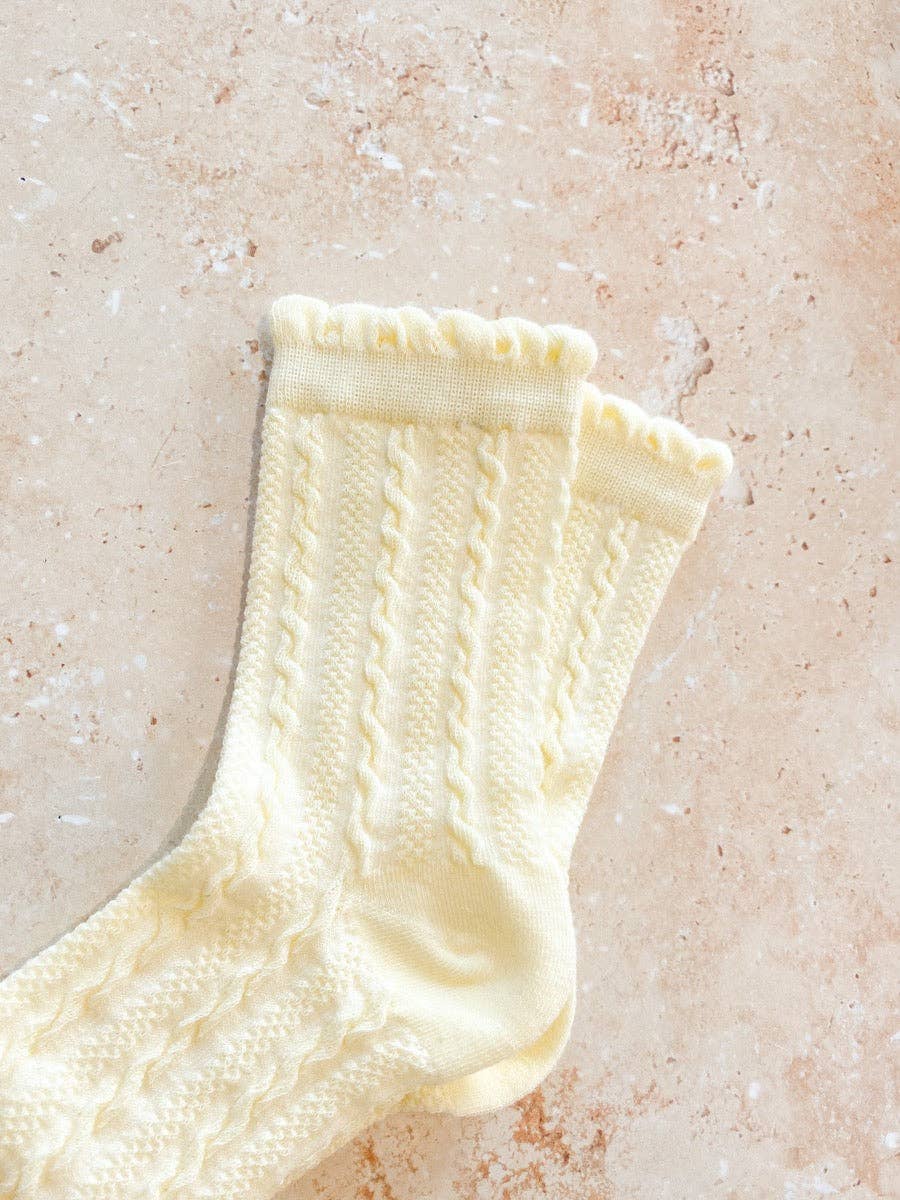 Knitted Frill Crew Socks