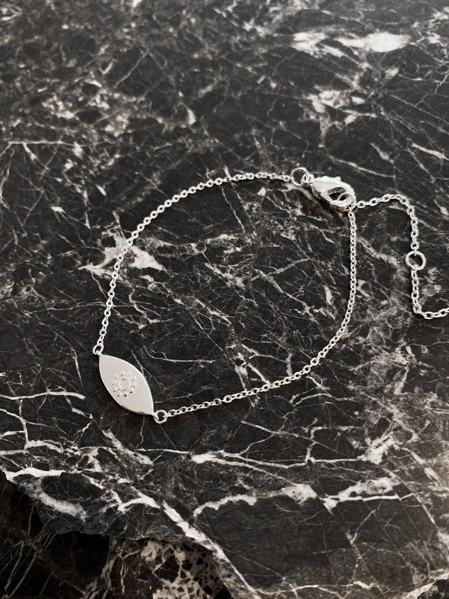 Evil Eye Sterling Silver Plated Bracelet
