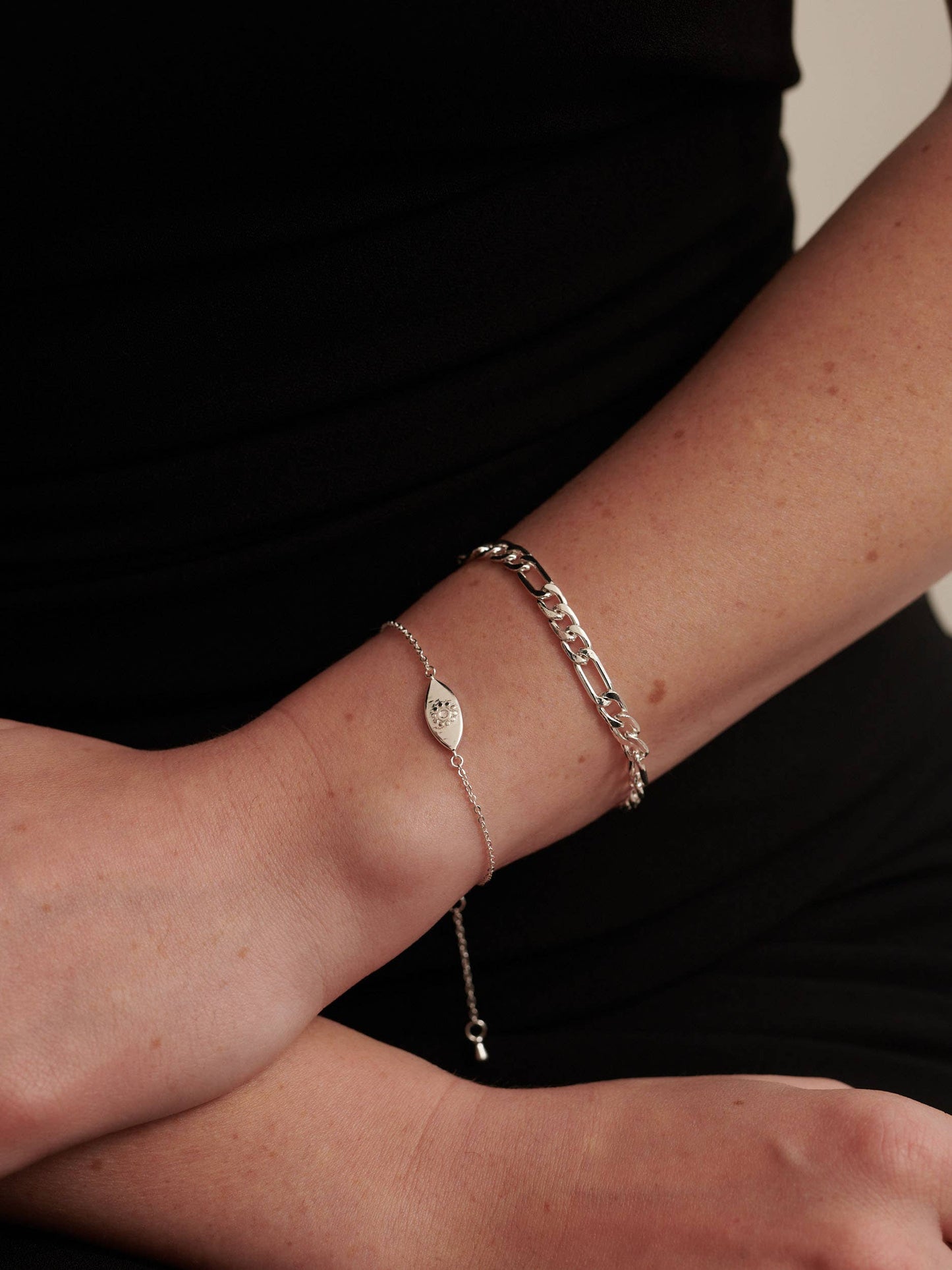 Evil Eye Sterling Silver Plated Bracelet