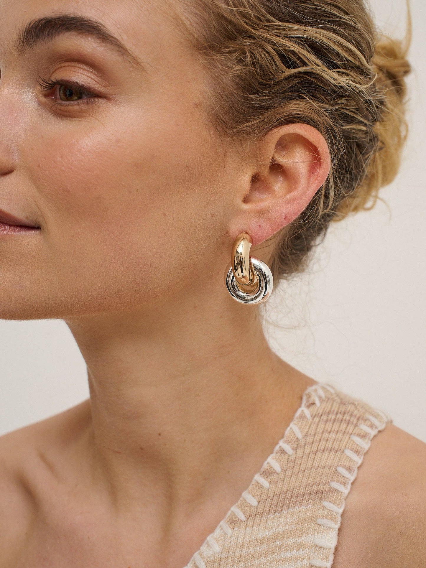 Evie Mix-Metal Plated Earrings