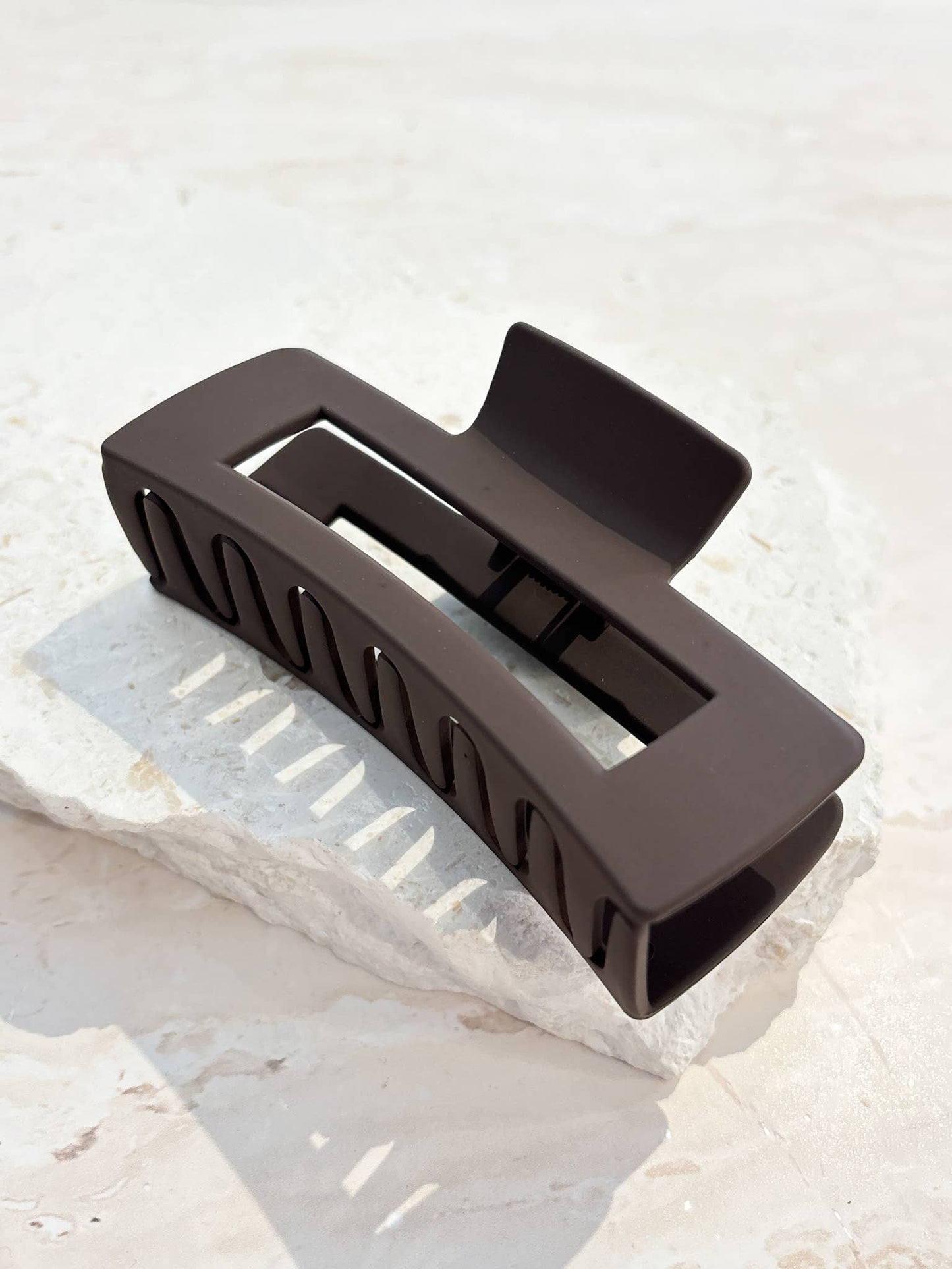 Large Rectangular Matte Hair Clip