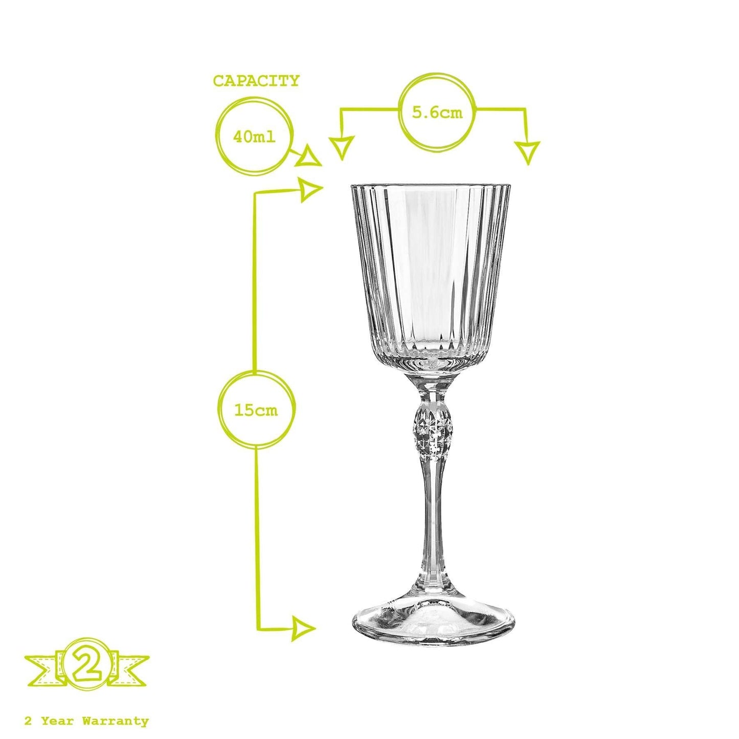 80ml America '20s Liqueur Glass - By Bormioli Rocco