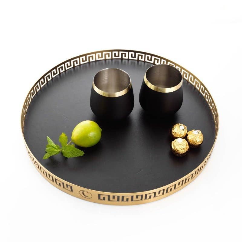Brass & Leather Tray