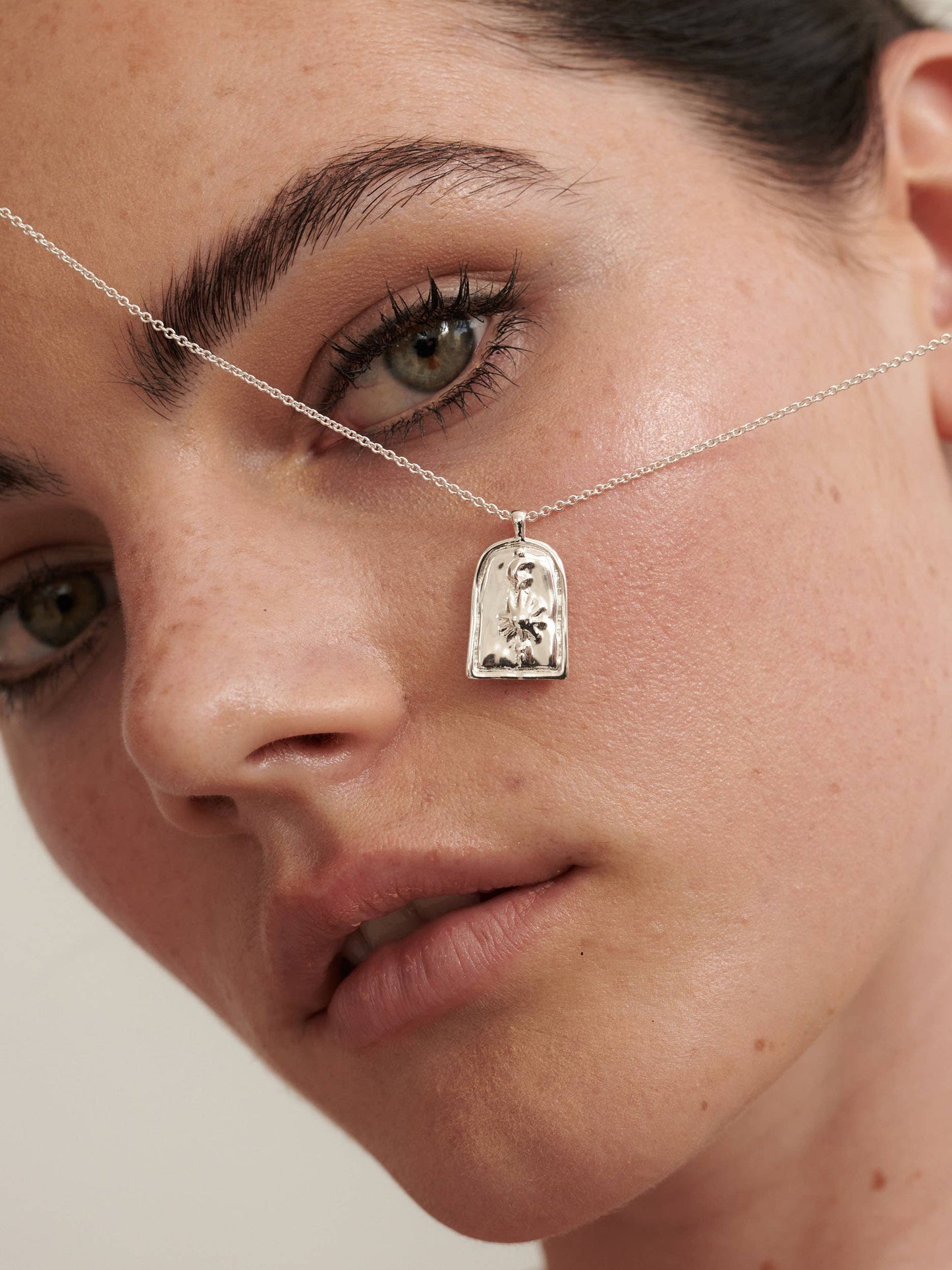 Sun Charm Silver Plated Necklace