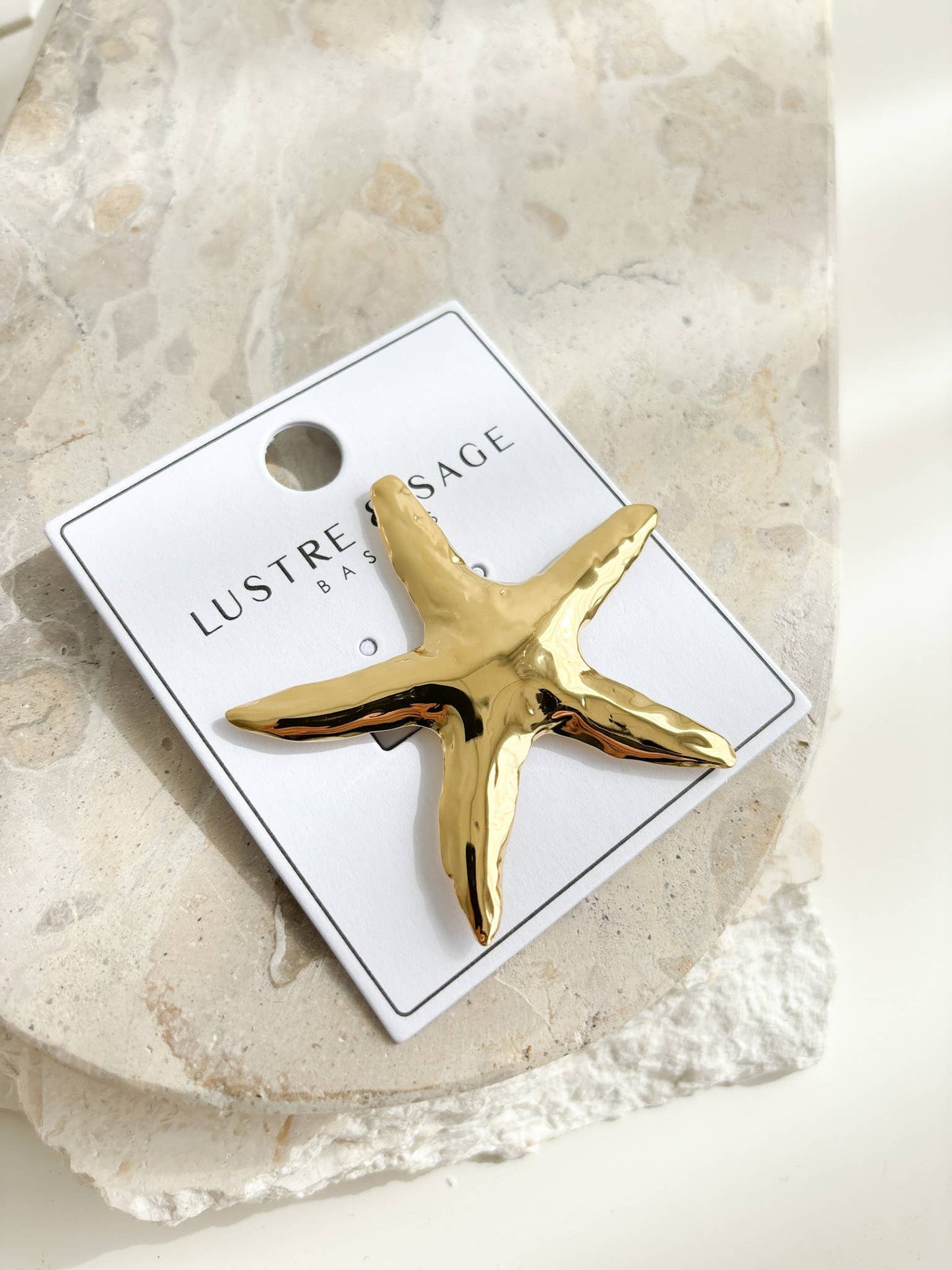 Starfish Gold Plated Brooch