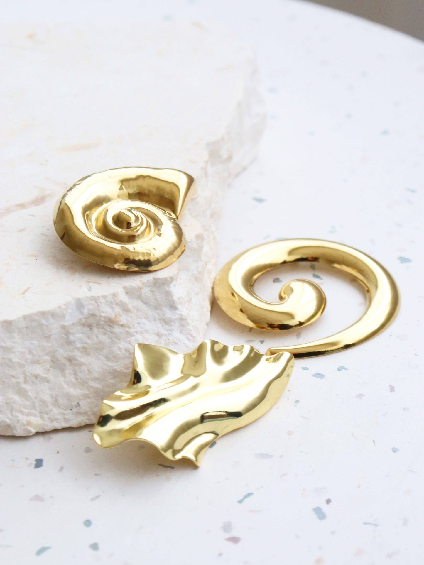 Swirl Gold Plated Brooch