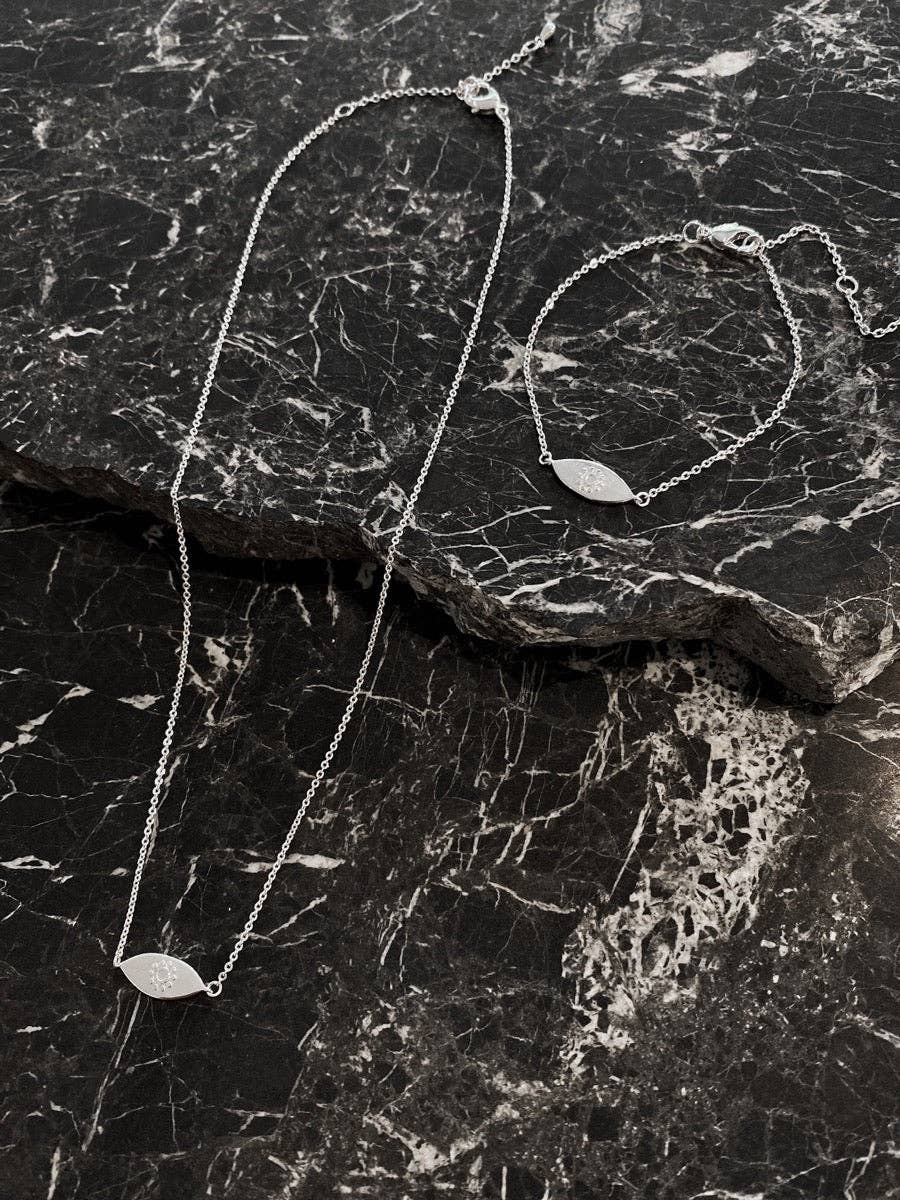 Evil Eye Sterling Silver Plated Bracelet