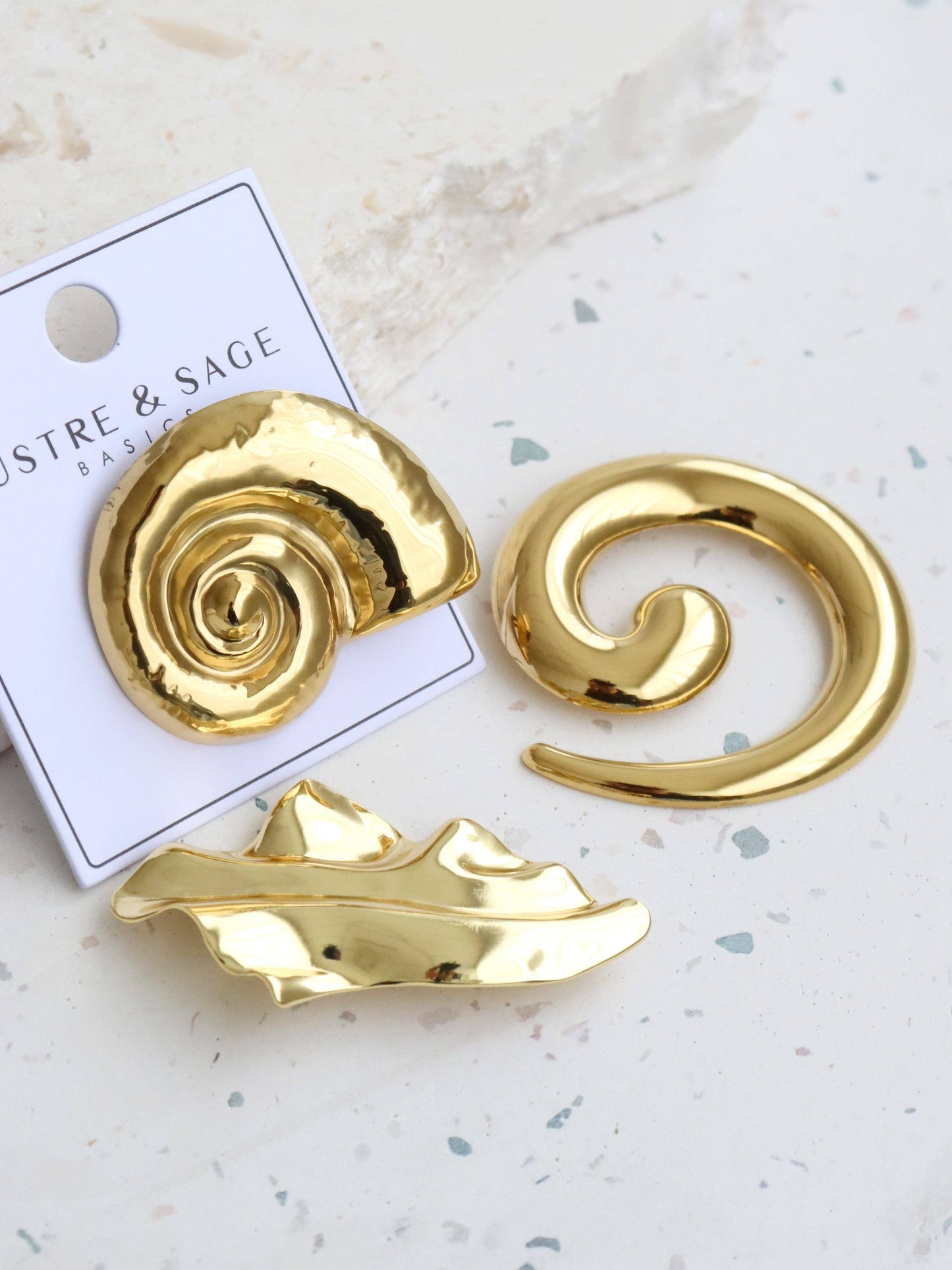 Shell Gold Plated Brooch