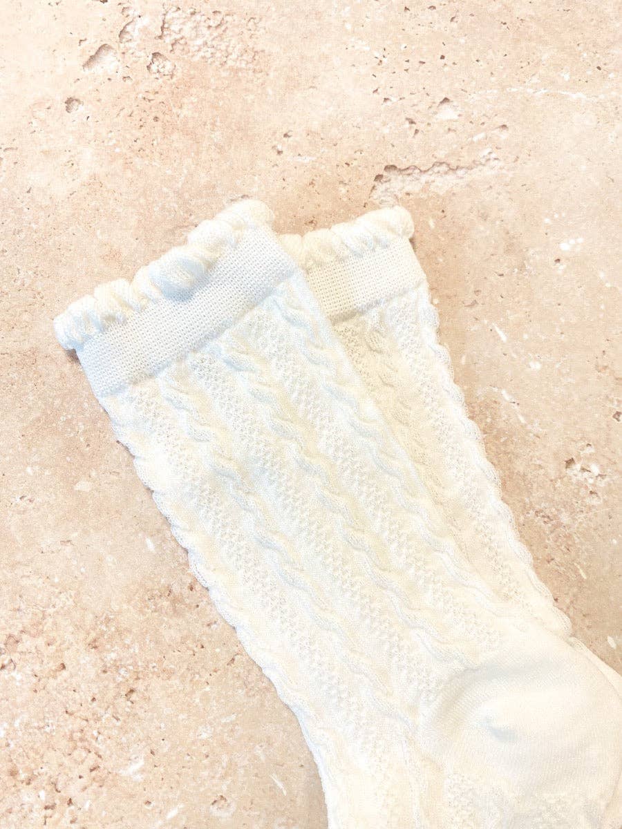 Knitted Frill Crew Socks
