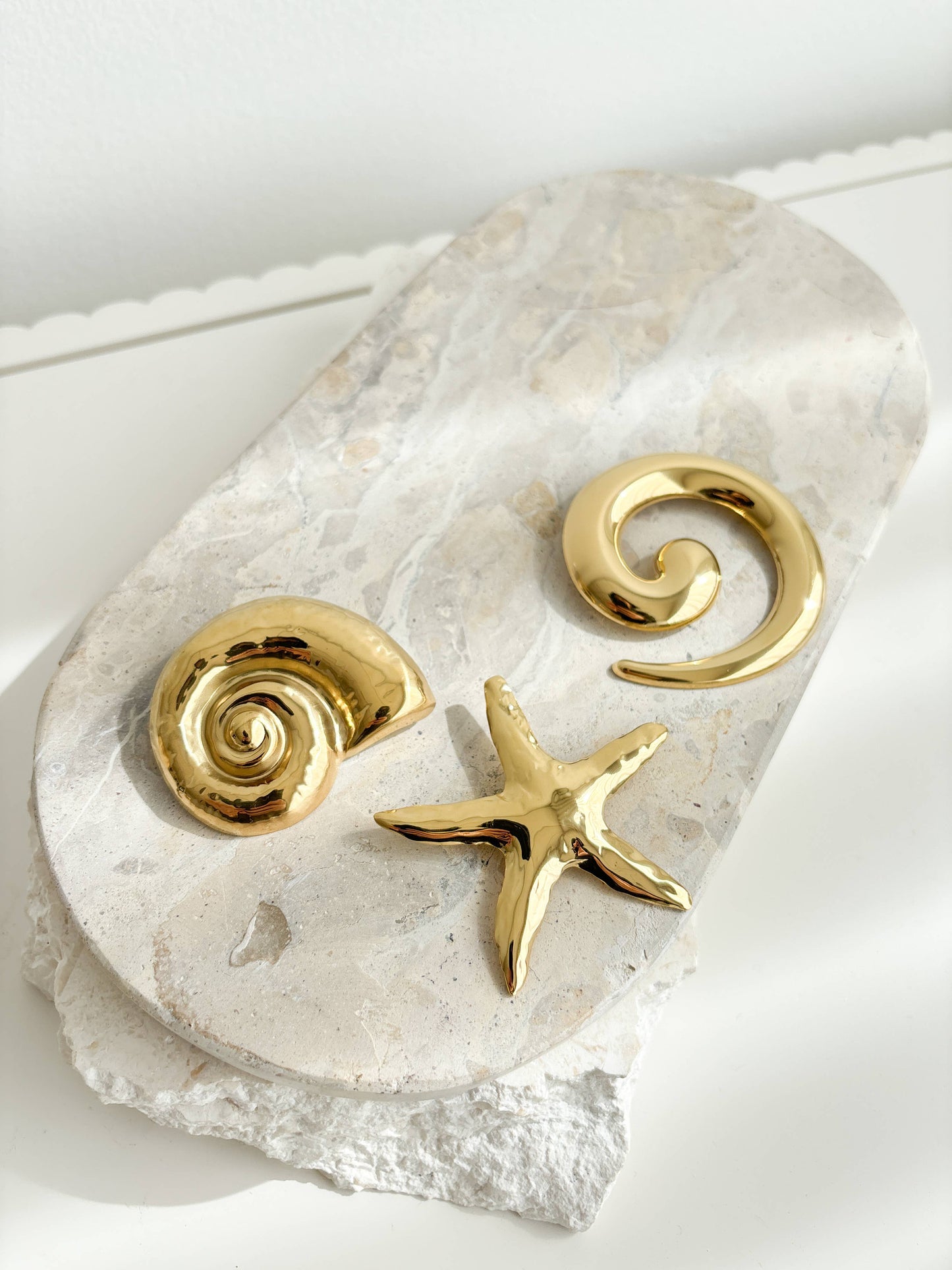 Starfish Gold Plated Brooch