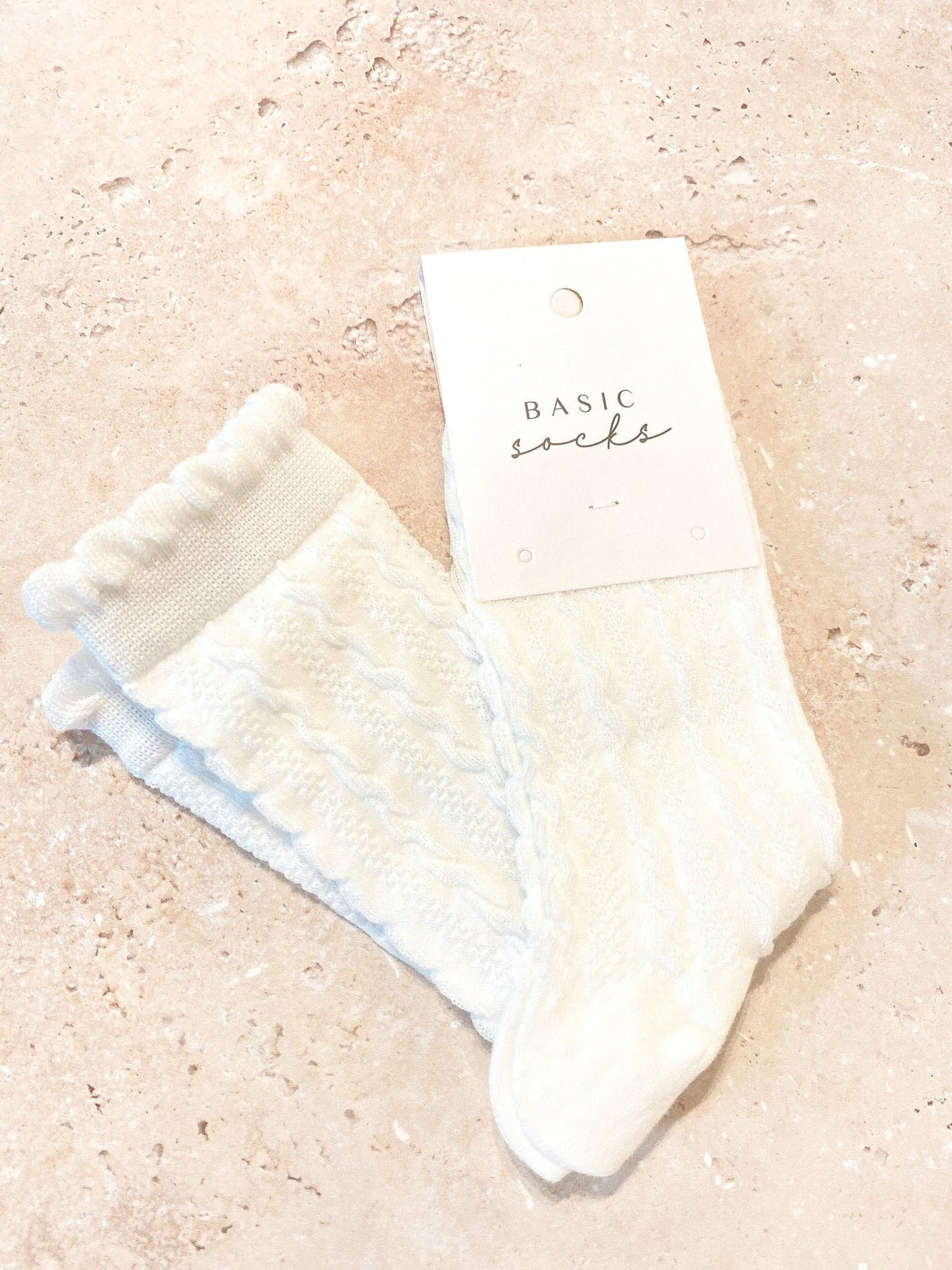 Knitted Frill Crew Socks
