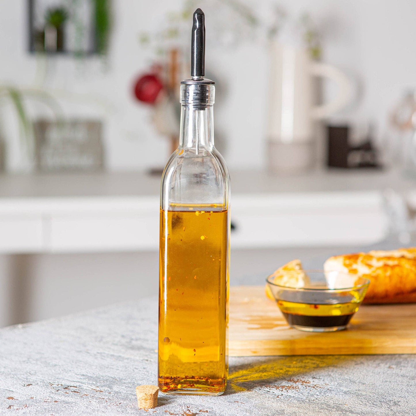 Olive Oil Pourer Bottle with Cork Lid - 500ml