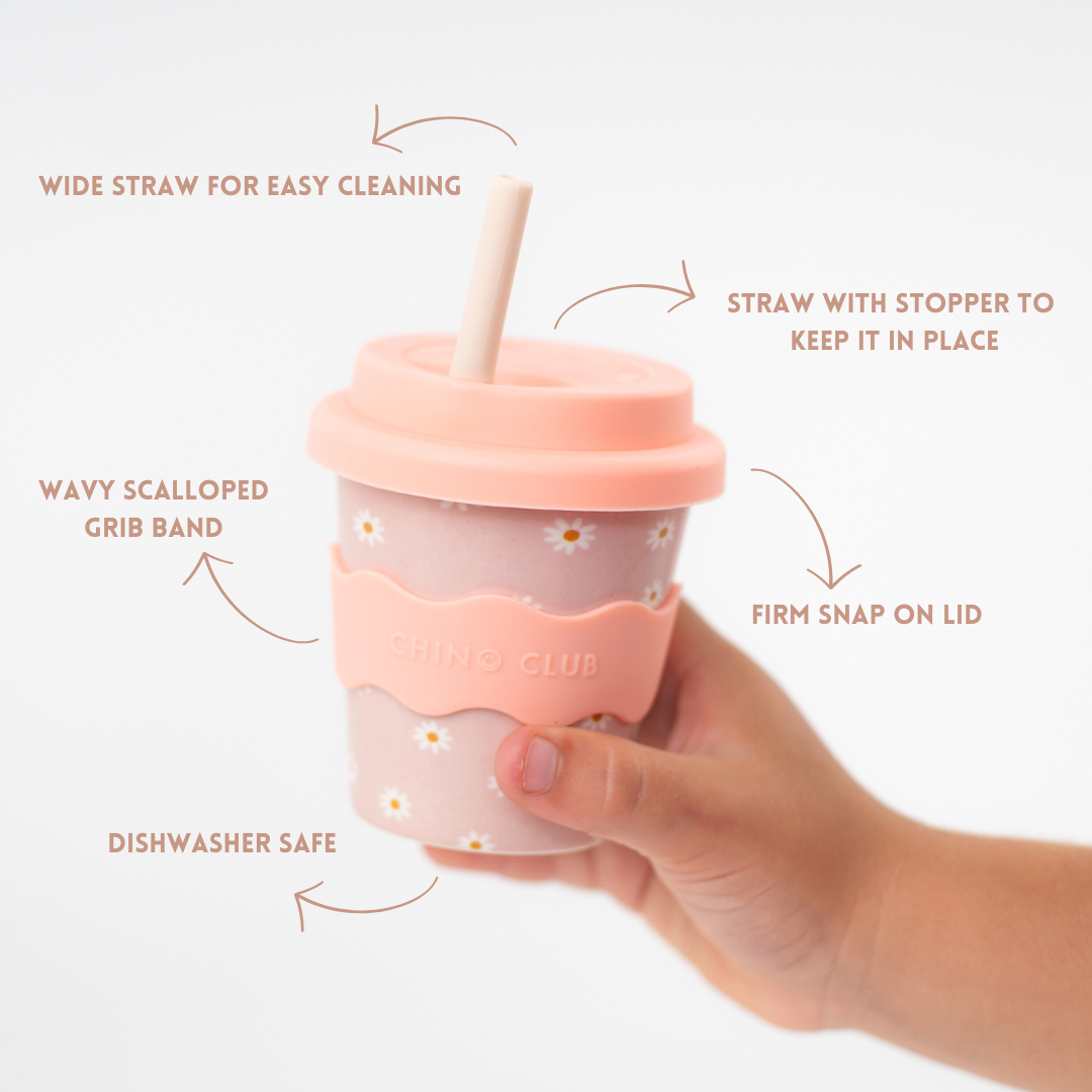 Babychino Keep Cup - Pink Daisy