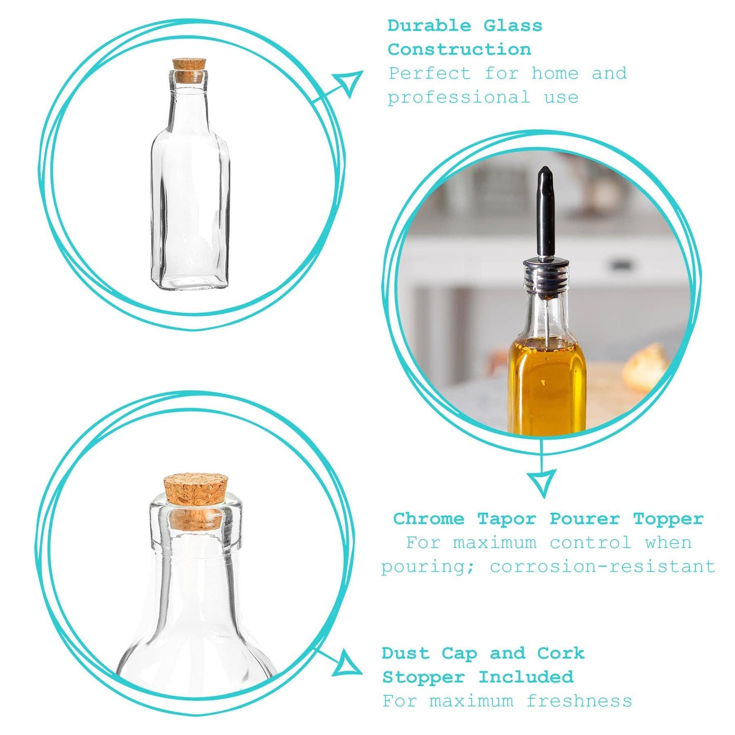 Olive Oil Pourer Bottle (with cork) - 170ml