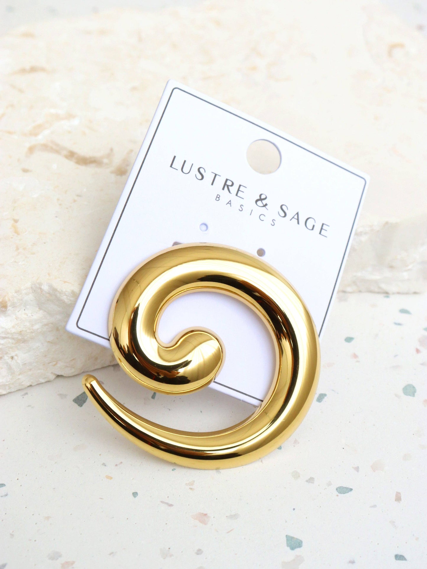 Swirl Gold Plated Brooch