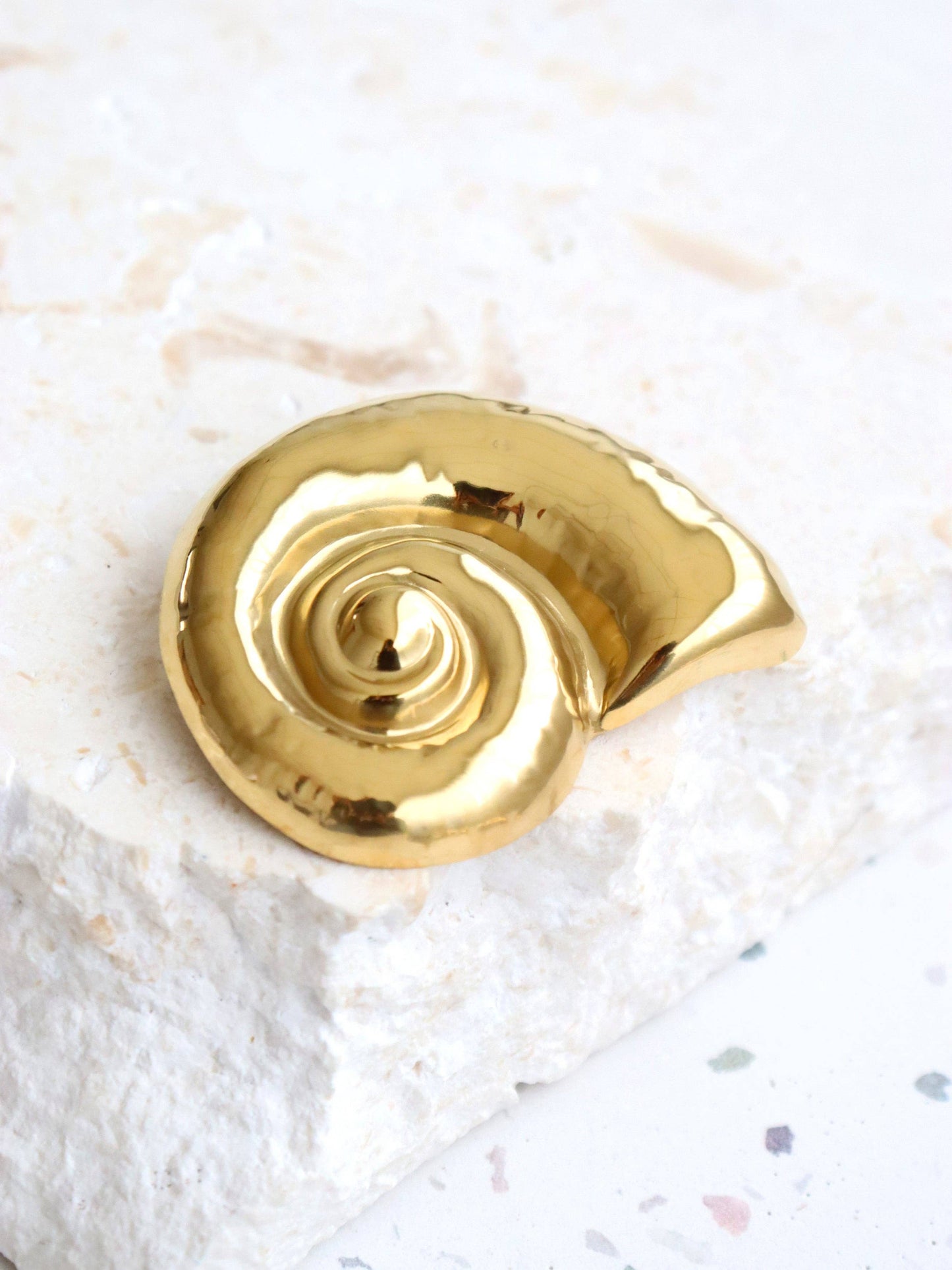 Shell Gold Plated Brooch