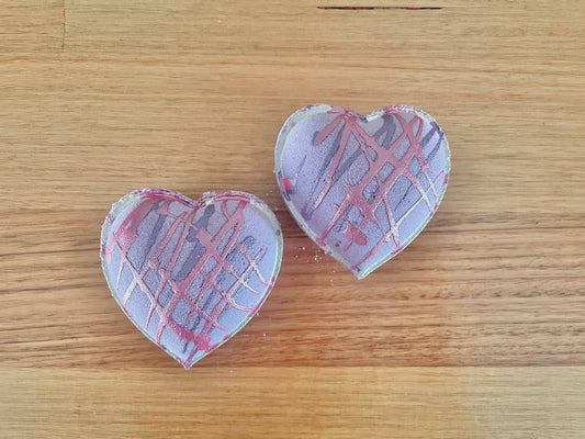 Handmade Lilac Heart Goat Milk Bath Bomb