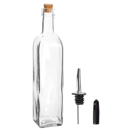 Olive Oil Pourer Bottle with Cork Lid - 500ml